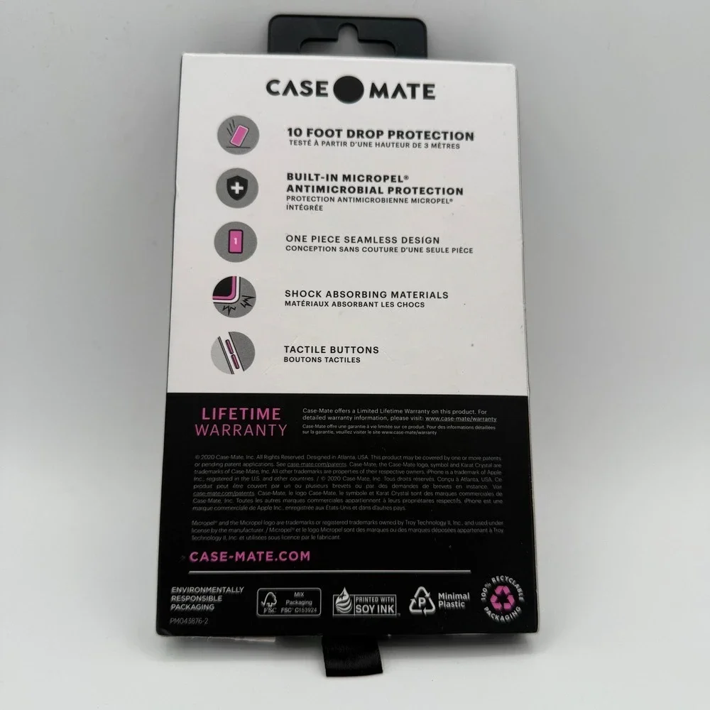Case-Mate Karat Crystal iPhone 12‎ / iPhone 12 Pro Antimicrobial Case